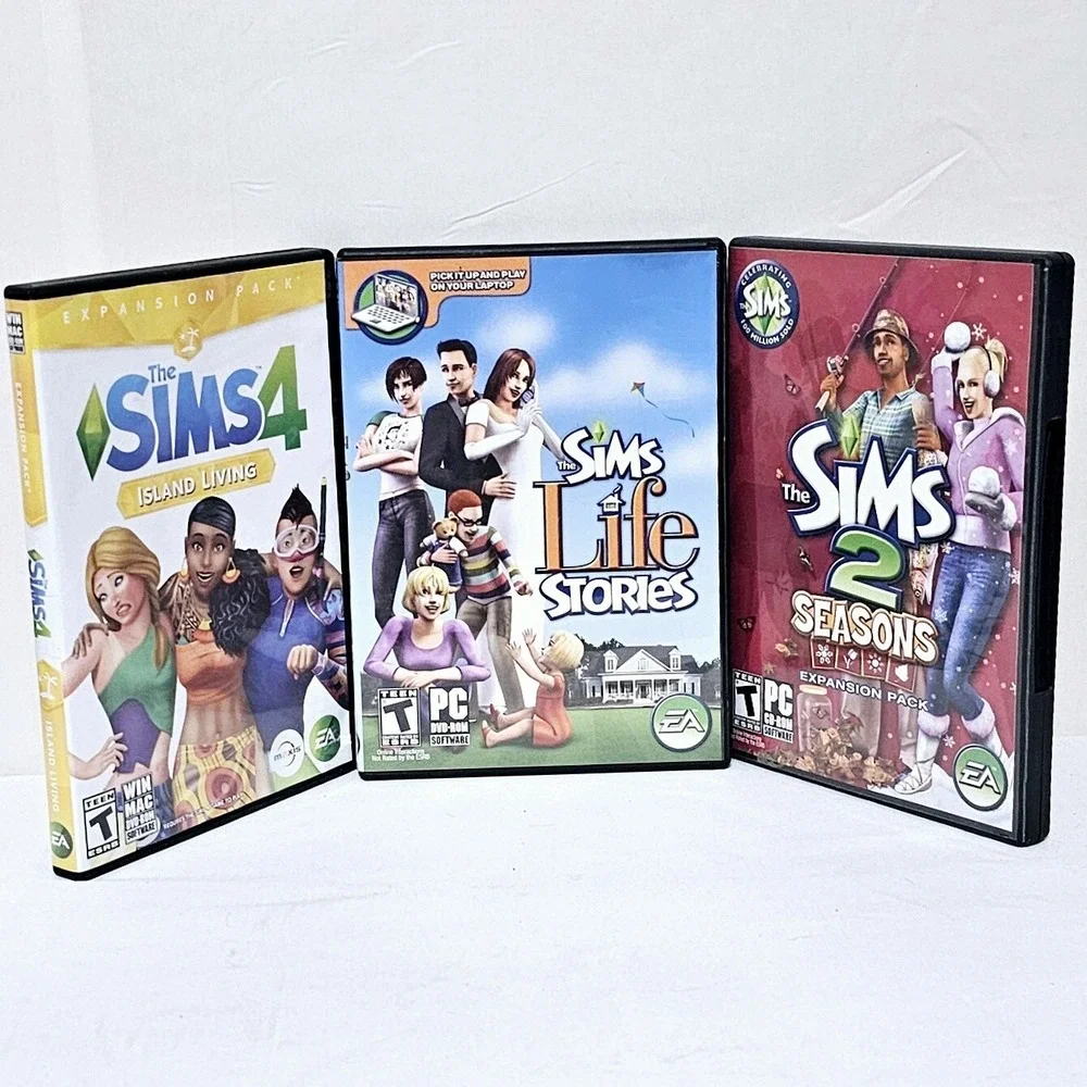 The Sims 2007 Life Stories,The Sims 2 Seasons Expansion & Sims 4 Island Living